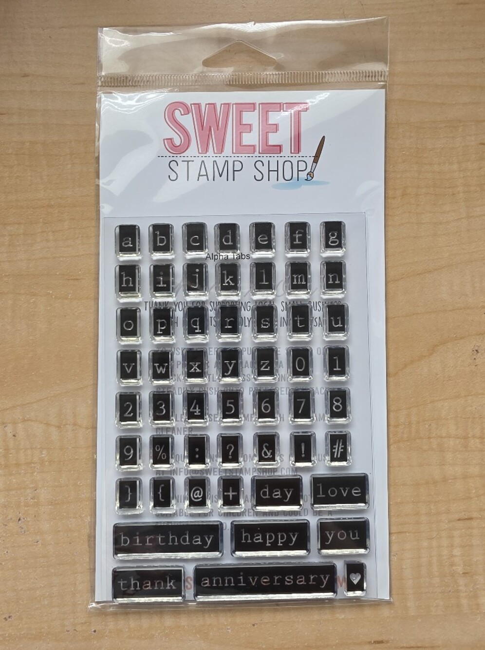 NIP Sweet Stamp Shop Polymer stamps Alpha Tabs-Rare